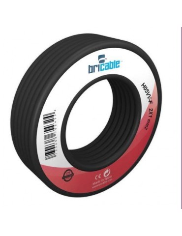 CABLE MANGUERA REDONDA H05VV-F 2X1.5 NEGRA 5M