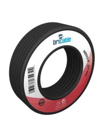 CABLE MANGUERA REDONDA H05VV-F 2X1.5 NEGRA 10M