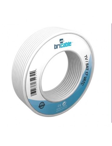 CABLE COAXIAL TELEVISION BLANCO 10M