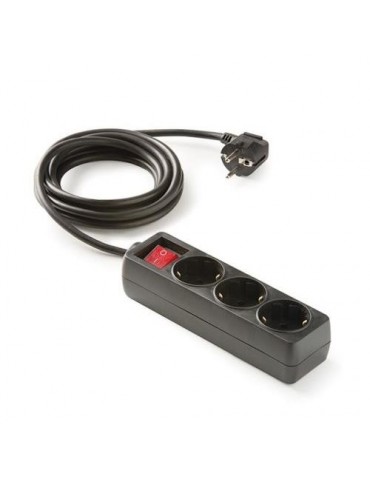 BASE 3 TOMAS TT C/INTERRUPTOR CABLE 1.5M. NEGRO