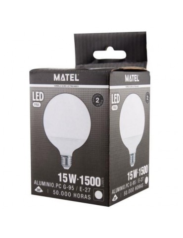 BOMBILLA LED GLOBO G95 E27 15 WATIOS FRIA 21943