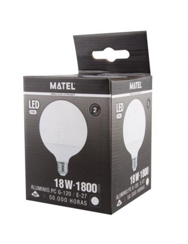 BOMBILLA LED GLOBO G120 E27 18 WATIOS FRIA 21945