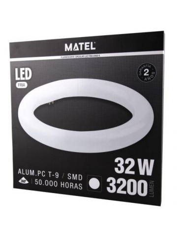 TUBO FLUORESCENTE LED T9 CIRCULAR 40CM 32W FRIA