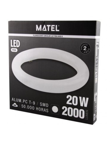 TUBO FLUORESCENTE LED T9 CIRCULAR 30CM 20W FRIA