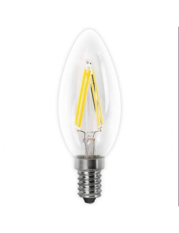 BOMBILLA LED FILAMENTO VELA CALIDA E14 4W 400LM