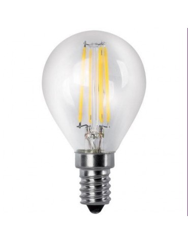 BOMBILLA LED FILAMENTO ESFERICA CLARA E14 4W 400LM