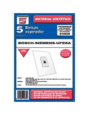 CAJA 5 BOLSAS ASPIRADOR BOSCH-SIEMENS-UFESA