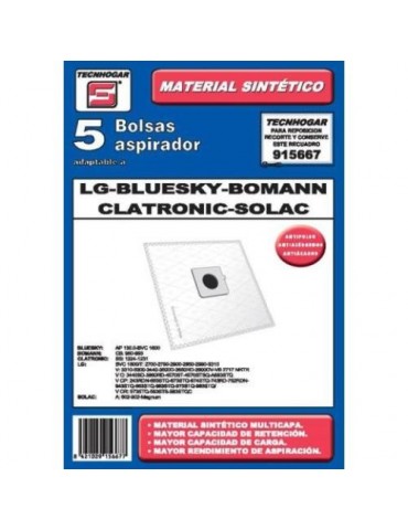 CAJA 5 BOLSAS ASPIRADOR LG-SOLAC 915667