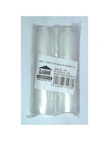 PAQUETE 2 ROLLOS MALLA ENVASE VACIO 20X600CM.31476