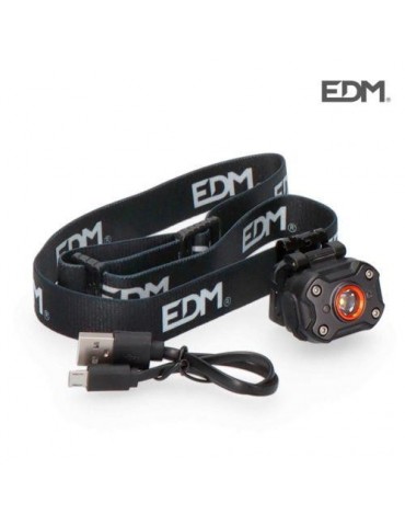 LINTERNA CABEZA LED 400LM RECARGABLE EDM 36416