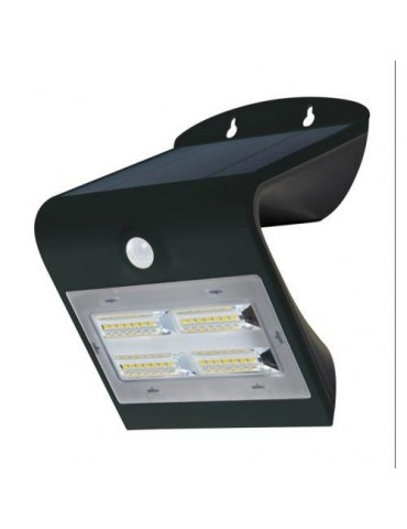 APLIQUE PARED SOLAR GUARDIAN IP44 3.2W.400LM.NEGRO