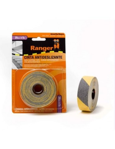 CINTA ANTIDESLIZANTE 25X5 AMARILLA/NEGRA 23164