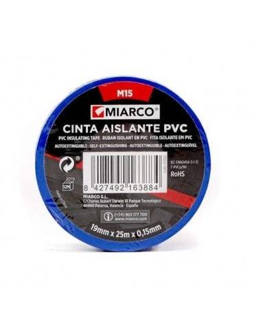 CINTA AISLANTE PVC M15 19X25 AZUL 17753