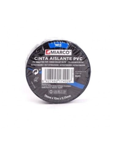 CINTA AISLANTE M13 20MX19MM. NEGRO 26663