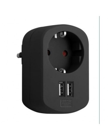ADAPTADOR COMBI 1 TOMA 16A 250V+2 USB 3.15A NGO.