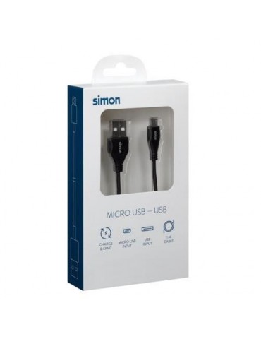 CABLE USB 2.0 A - MICRO NEGRO 1M MU112201