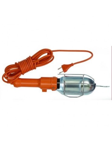 LAMPARA PORTATIL DE REJILLA METALICO 60W.10M.