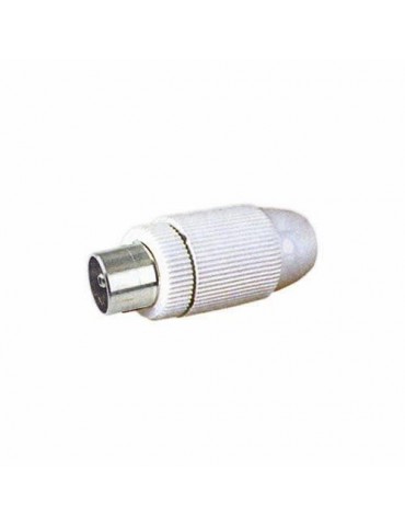 CONECTOR ANTENA MACHO-RECTO BLANCO 10535BL