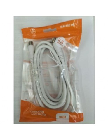 CONEXION ANTENA TV-SAT CABLE RG59 2.5M.