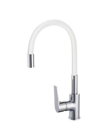 GRIFO MONOMANDO ARTIC BLANCO FREGADERO DE GOMA