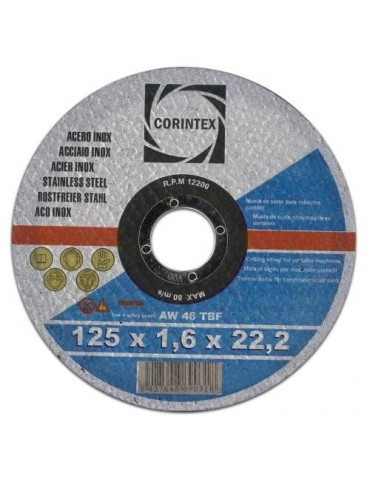 DISCO CORTE INOXIDABLE 125X1 6X22