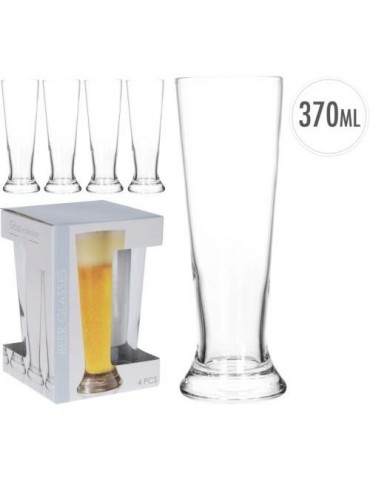 SET 4 VASOS CCRISTAL CERVEZA 37 CL
