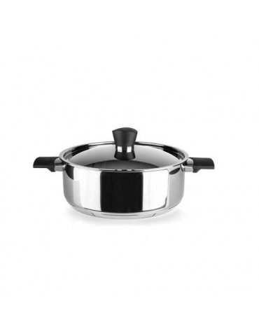 CACEROLA 22 CM ACERO INOX 18/10 ASAS DE BAQUELITA