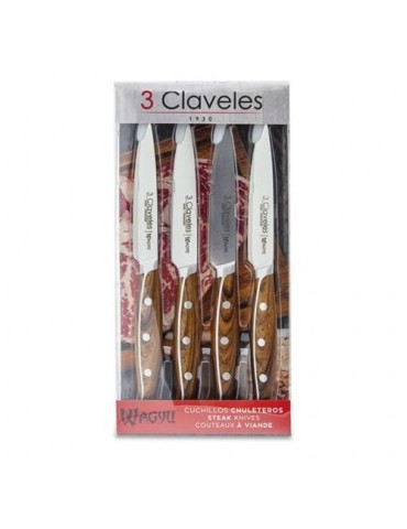 SET 4 CUCHILLOS CHULETEROS WAGYU 11,5 CM - 4,5" E