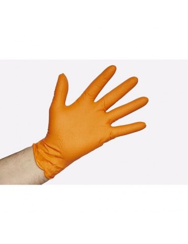 GUANTE NITRILO DUNE NARANJA - TALLA M