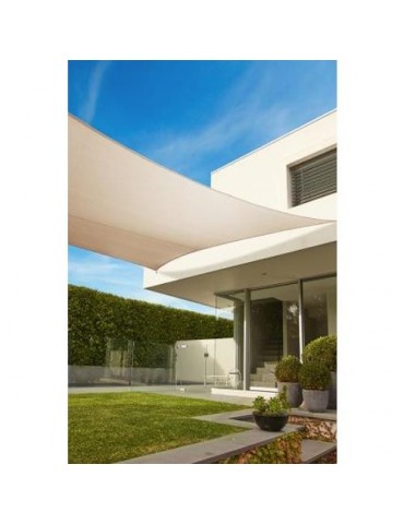 TOLDO VELA CUADRADA 5,4M.BEIGE.HDPE.BLOQUEO UV