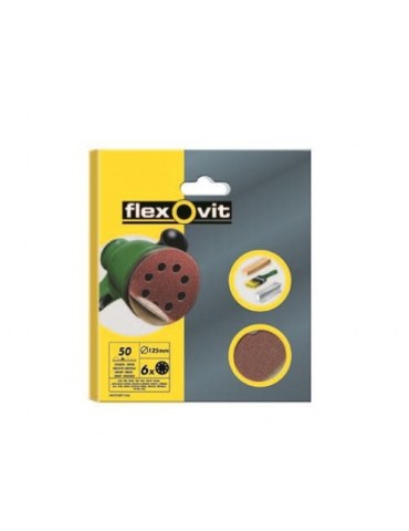 DISCO LIJA VELGRIP 125 8 AGUJEROS FINO 6 UDS