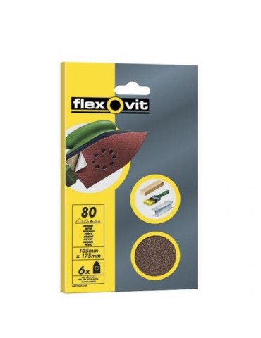 LIJA MOUSE VELGRIP 95X145 6 AGUJEROS GRUESO 6 UDS