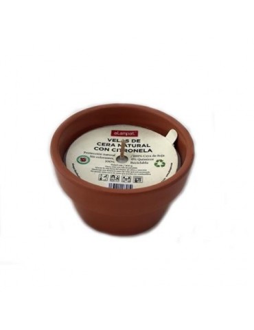 VELA CITRONELA BASE TERRACOTA 9X5.5CM 313