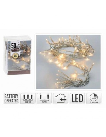 GUIRNALDA 50 LEDS BLANCOS A PILAS AX9800660