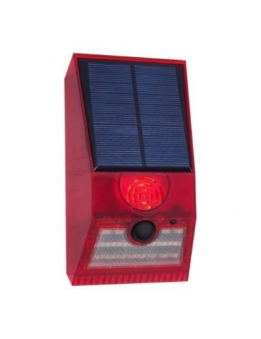 ALARMA SOLAR 129DB Y LUZ LED 3W.IP55