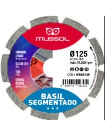 DISCO DIAMANTE BASIL SEGMENTADO 125MM EJE 22,2MM