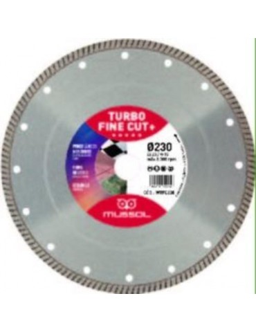 DISCO DIAMANTE TURBO FINE CUT+230MM EJE 22,2MM
