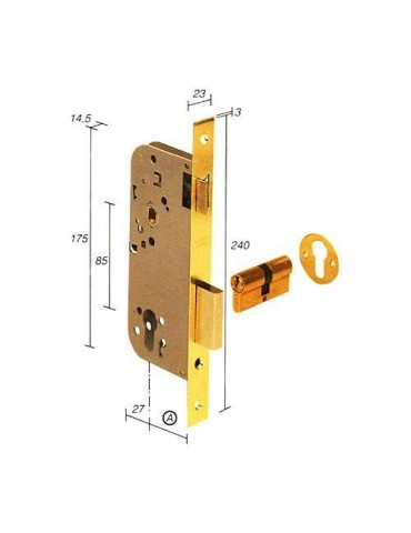 CERRADURA EMBUTIR 2030/60 HN