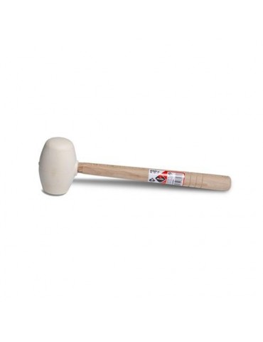MAZA GOMA BLANCA CARA PLANA ESFERICA 250GR. 66905