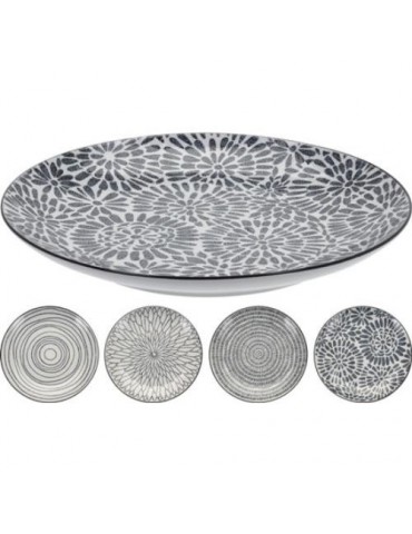 PLATO GRES GRIS 270MM DISEÑO SURTIDO  079000060