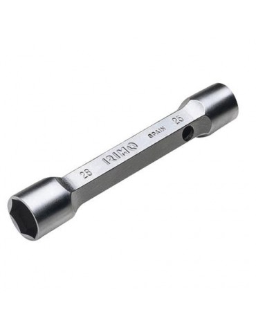 LLAVE TUBULAR EXAGONAL DOS BOCAS CROMO 12-13