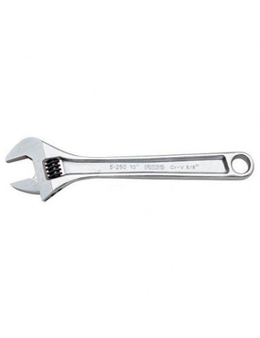 LLAVE AJUSTABLE MOLETA CENTRAL CROMADA 8"