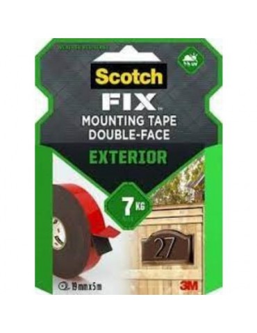 CINTA MONTAJE EXTERIORES  19MMX5M SCOTCH-FIX