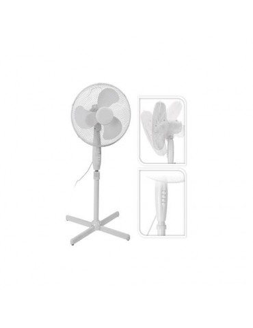VENTILADOR DE PIE 45W. 3 VELOCIDADES. COLOR BLANCO