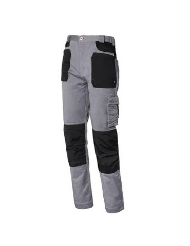 PANTALON 8730 STRETCH GRIS/ NEGRO TALLA XS