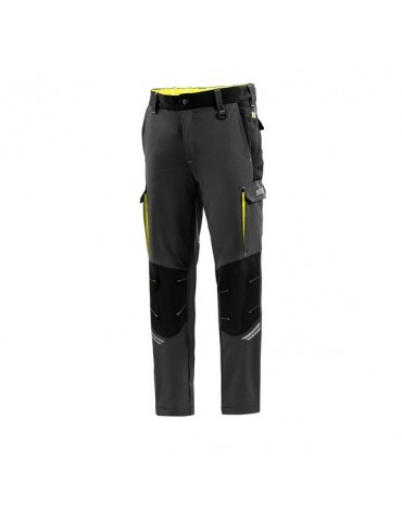 PANTALON TECH TROUSERS GRIS AMARILLO FLUOR TALLA L