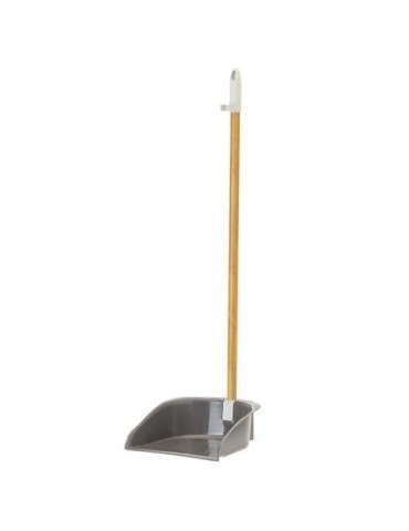 RECOGEDOR BAMBOO PRINT GREY CON PALO PLEGABLE 9930