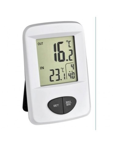TERMOMETRO DIGITAL CON RELOJ Y SENSOR TEMPERATURA