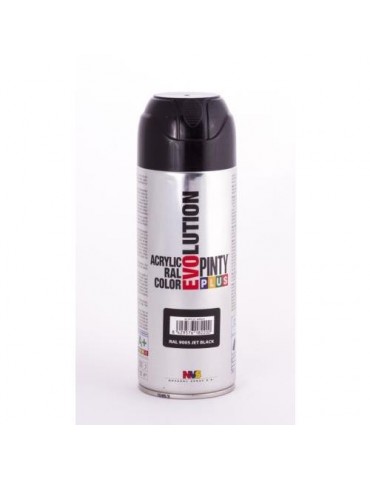 PINTURA SPRAY PINTY PLUS NEGRO BRILL.RAL9005 520ML