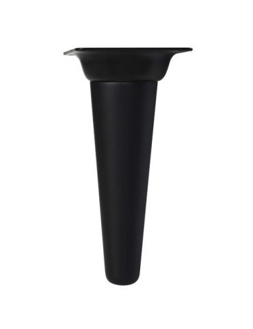 PATA CONICA RECTA 150MM NEGRA/PLATO METAL NEGRO